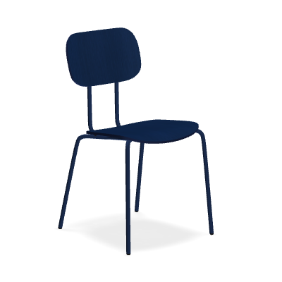 New School N1N01 - krzesło ze sklejki niebieskie